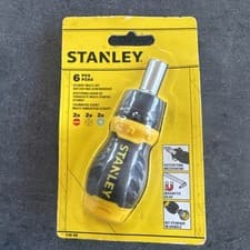 Image of Stanley STA066358 Ratcheting Stubby Screwdriver Bit Set Phillips / Pozi 0-66-358