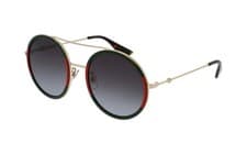 Image of Gucci GG0061S 003 Gold Green Round Sunglasses Green Gradient Designer Sunglass