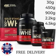 Image of Optimum Nutrition Gold Standard  100% Whey Protein On Whey 900g  2.2kg 4.5kg 30g
