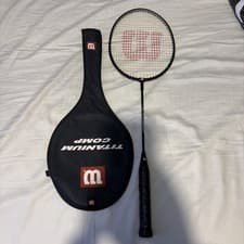 Image of Wilson Comp Titanium Badminton Racket with Head Cover Excellent Condition