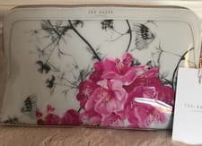 Image of Ted Baker Grey Floral Babylon Wash Bag