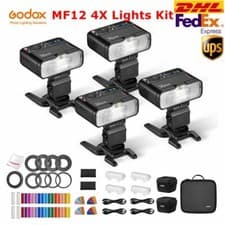 Image of Godox MF12 4X lights kit Macro Flash 2.4GHz Wireless Control for Canon Fuji DSLR