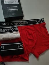 Image of Emporio Armani Men's Boxer Shorts Size M 3-Pack Underwear Trunk Cotton Stretch