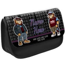 Image of Personalised Aston Villa Pencil Case Football Fan School Stationary Bag SMP03