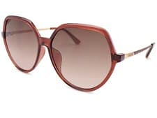 Image of Guess Sunglasses Brown Cognac/ Rose Gold with Gradient Brown Lenses GU7798 45F