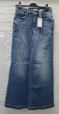 Image of New Good American High Rise Wide Leg Stretch Waist Palazzo Jean Blue Size 8