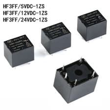 Image of Hongfa Relays 10A 5-Pin HF3FF-JQC-3FF- 005 012 024-1ZS 5V 12V 24VDC Power Relays