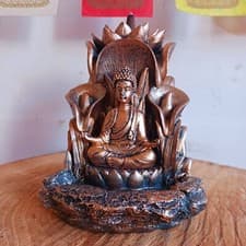 Image of Buddha Backflow Incense Burner | Bronze Finish