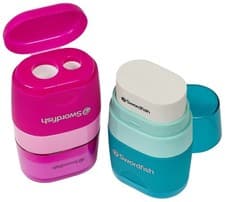 Image of Swordfish ‘Twin Combo’ Double-Hole Pencil Sharpener and Pack of 1, Bold