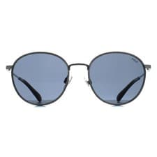 Image of Polo Ralph Lauren Sunglasses PH3163 908887 Brushed Silver Dark Blue