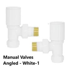 Image of Angled Straight Corner Manual Radiator Valves Lockshield Valve Brass  1/2" x15mm