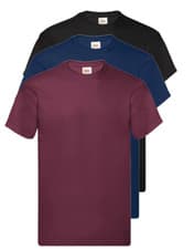 Image of mens fruit of the loom t shirts 5  3 Pack Unisex Plain Cotton Bulk T-Shirt Mixed