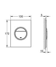 Image of GROHE Arena Cosmopolitan vertical Flush plate 38844000 - chrome