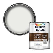 Image of Dulux Trade Quick Dry Wood Primer Undercoat All Sizes White