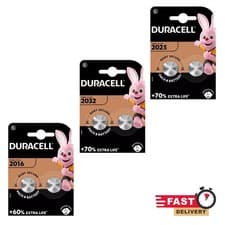 Image of Duracell 2032 Battery CR2016 CR2025 CR2032 3v Lithium Button Coin Cell Batteries