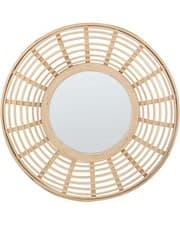Image of Bamboo Round Wall Mirror ø 60 cm Natural HANUA