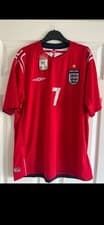 Image of Retro Authentic 2004-2006 England Away Umbro Football Shirt Jersey