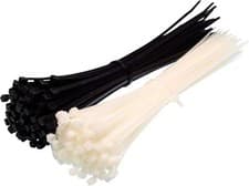 Image of CABLE TIES ZIP TIES BLACK WHITE LONG SHORT SMALL THICK THIN LONG HEAVY DUTY