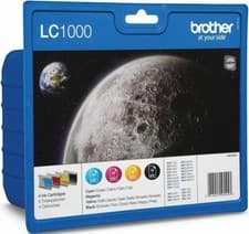 Image of Brother LC1000 Original Ink Cartridge Black Cyan Magenta Yellow Dated 01.2023