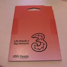 Image of Three (3) mobile network pay as you go sim cards - official pack