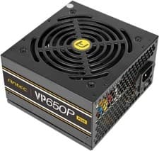 Image of Antec VP650P 650W ATX PC 80+ Power Supply PSU 120mm Fan 7x SATA 2x PCI-E.