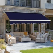 Image of 3 x 2.5m Manual Awning Patio Outdoor Garden Canopy Sun Shade Retractable Shelter