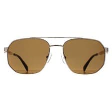 Image of Alexander McQueen Sunglasses AM0458S 002 Gold Brown