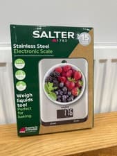 Image of Salter Stainless Steel Electronic Kitchen Scales 5kg LCD Brand new