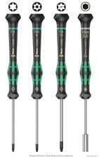 Image of Wera Kraftform Micro Precision Screwdrivers, Choose HF,Security Torx, Nutspinner