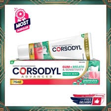Image of Corsodyl Gum+ Sensitivity Whitening Toothpaste 75ml Gum Care Fresh Breath UK