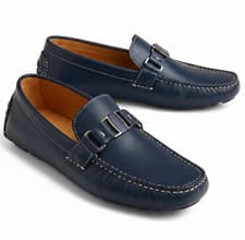 Image of Mens Driving Shoes Casual Slip On Loafers Faux Leather Buckle Loafers Shoes Size