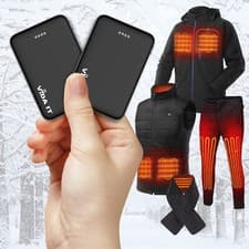 Image of 2-Pack Mini Power Bank USB Battery Pack for Electric Heated Clothing 5V 2A DC UK