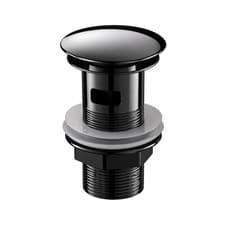 Image of Black Chrome Click Clack Slotted Basin Waste - Arissa ARBCSBW
