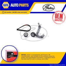 Image of Drive Belt Kit fits MERCEDES B220 W246 2.2D 11 to 18 OM651.930 Set Gates Quality