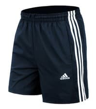 Image of Adidas Mens 3-Stripe Chelsea Woven Training Shorts Big & Tall 2XLT Legend Ink