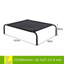 Image of S M L Pet Elevated Bed Portable Raised Cot Home Indoor Outdoor Garden Washable