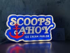 Image of Stranger Things Theme, Scoops Ahoy Logo Light