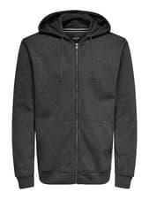 Image of ONLY & SONS Mens Sweat Jacket Coat ONSWINSTON ZIP HOODIE NOOS Sweatshirt Hood