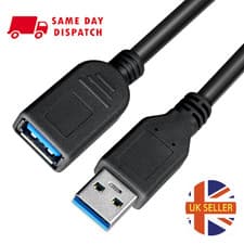 Image of Premium 5Gbps USB 3.0 Extension Cable Data Transfer Lead Male to Female UK