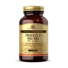 Image of Solgar Triple Strength Omega 3 - Supports Brain & 50 count (Pack of 1), Brown