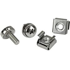 Image of Startech 100 Pkg M5 Mounting Screws And Cage Nuts for Server Rack Cabinet Rack S