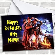 Image of Back To The Future Personalised Birthday Card