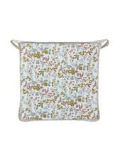 Image of Ashbee Ochre Square Tie-On Seat Pads Dining/Patio/Garden/Kitchen
