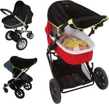 Image of SnoozeShade Original 0-6m Pram Sun Shade Baby Sleep Aid UV 99% Breathable