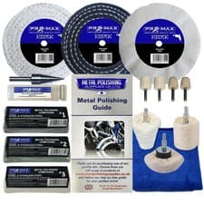 Image of Drill Steel And Stainless Steel Metal Polishing Kit 4" x 1/2" 15pc Pro-Max