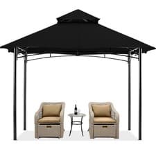 Image of MASTERCANOPY Outdoor Garden Patio Gazebo 9FTx9FT BLACK 2.5Mx2.5M Boxed 