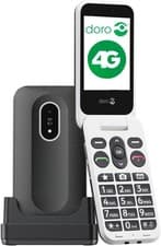 Image of Doro Leva L20 4G Flip Big Button 128MB Unlocked Mobile Phone - Black/White A