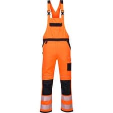 Image of Portwest PW3 Hi Vis Bib and Brace Orange / Black L