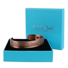 Image of Chunky Copper Magnetic Bracelet/Bangle Viking Design 6 Magnets Health Rare Ea...