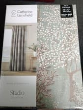 Image of Curtains Catherine Lansfield 66x72" Pencil Pleat Fully Lined New Sealed